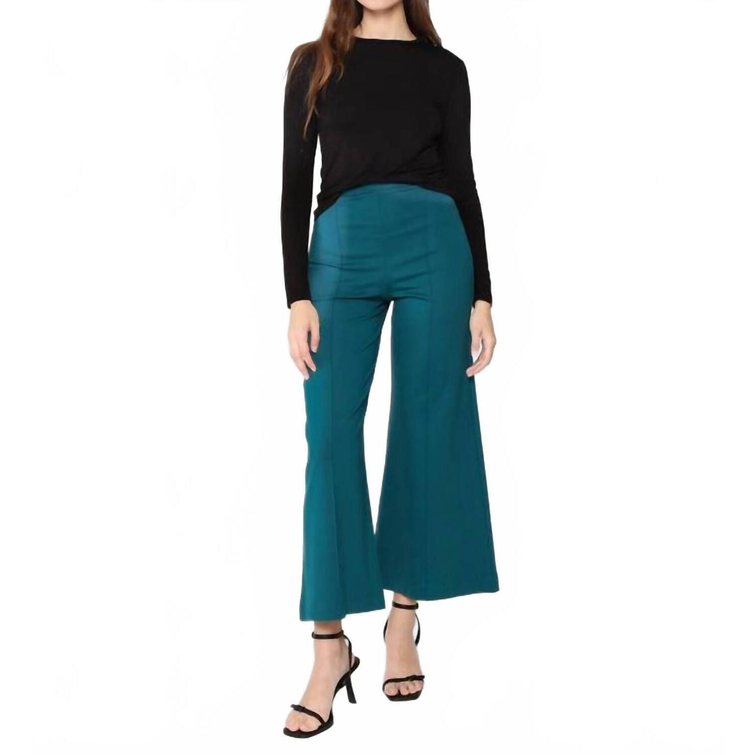 New Ripley Rader Ponte Crop Wide Leg Pant In Teal